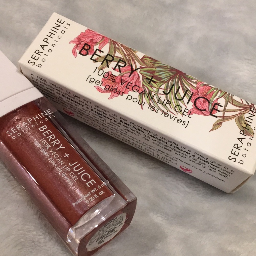 Berry & Juice %100 Vegan Rose Currant Lip Tint Gel NWT .20oz boxed set
